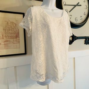 Leo & Nicole Lace Shirt Size XXL k239